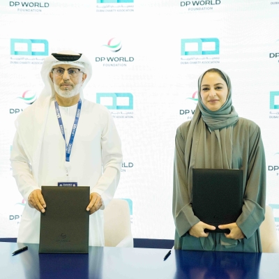 Dubai Charity signs a cooperation agreement with DP World Charity on the sidelines of its participation in DIHAD 2024.