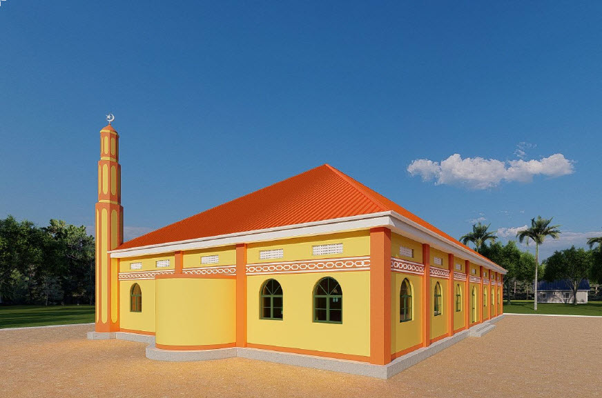 مسجد 390 متر مربع