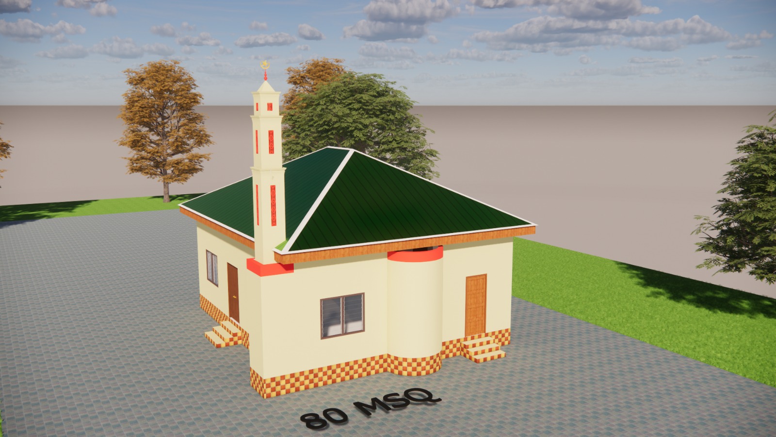 مسجد 80 متر مربع